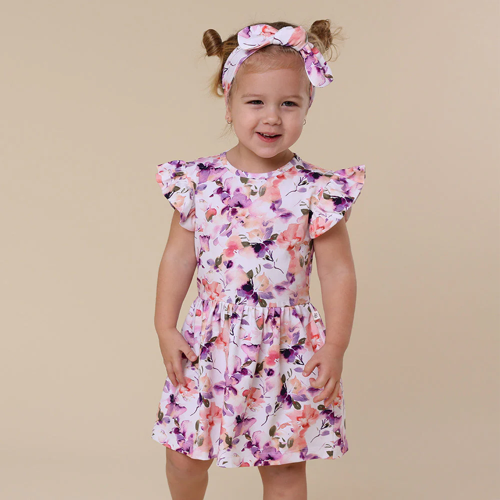 Blushing Beauty - Snuggle Hunny Organic Cotton Short Sleeve Dress