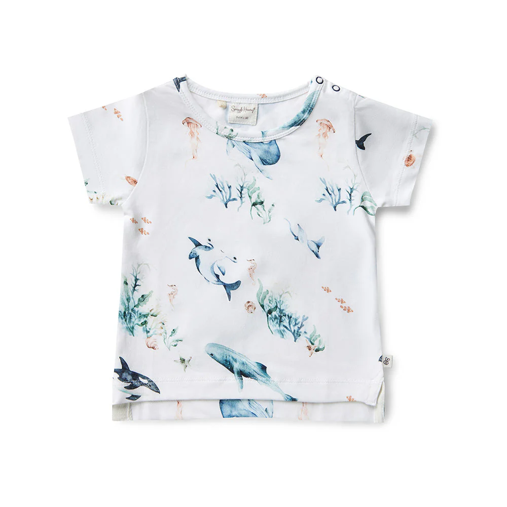 Ocean Snuggle Hunny Organic Cotton Tee Shirt