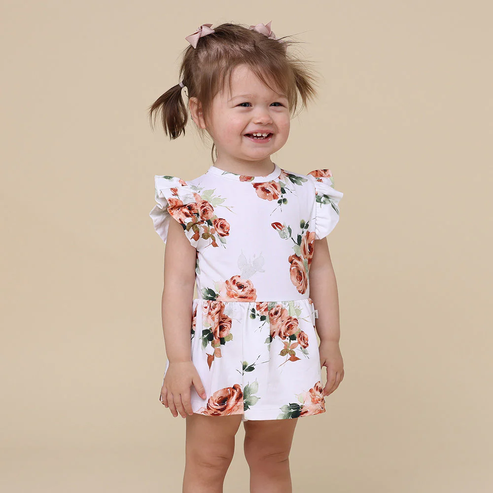 Rosebud  - Snuggle Hunny Organic Cotton Short Sleeve Dress