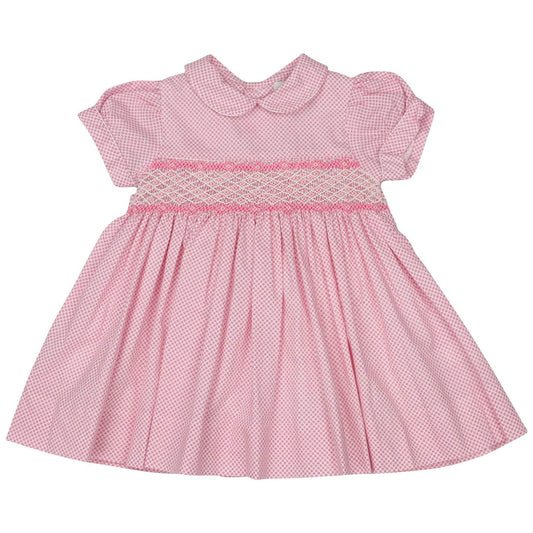 Hand Smocked Pink Dress -Korango