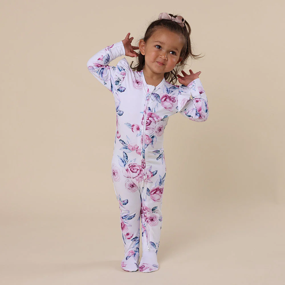 Snuggle Hunny Long Sleeve Sleepsuit Zippie  - Lilac Skies