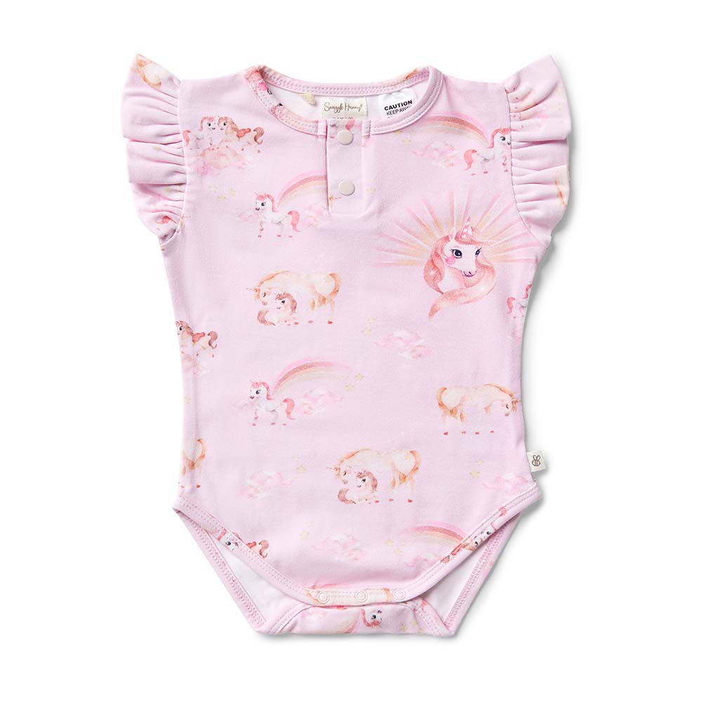 SNUGGLE HUNNY UNICORN SHORT SLEEVE ORGANIC BODYSUIT