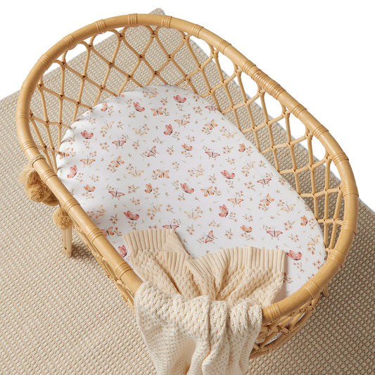 Butterfly Organic Bassinet  Sheet -Snuggle Hunny Kids