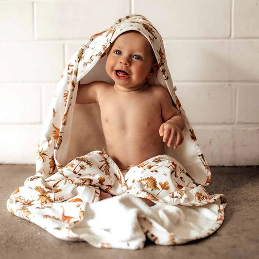 Dino Organic Cotton Hooded Towel - Snuggle Hunny Kids