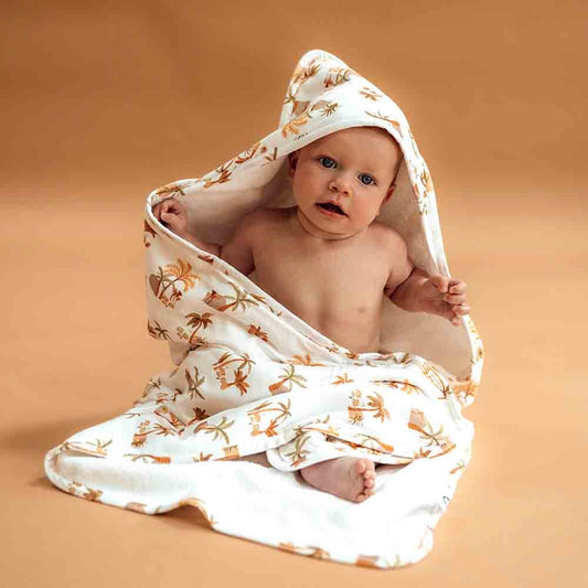 Palm Springs Organic Cotton Hooded Towel - Snuggle Hunny Kids