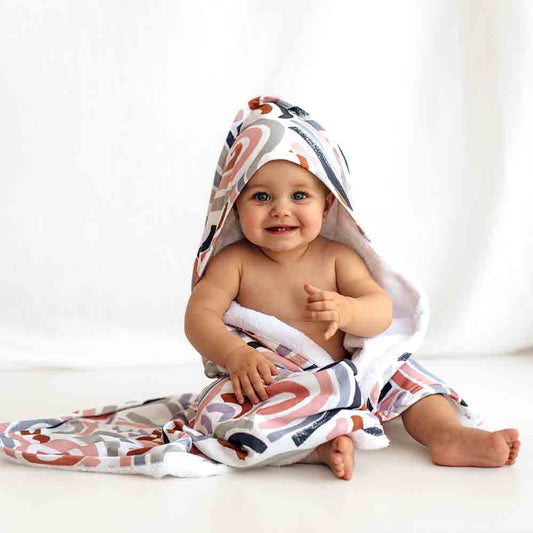 Rainbow Organic Cotton Hooded Towel - Snuggle Hunny Kids