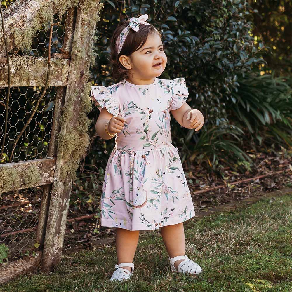 Cockatoo Organic Cotton Dress- Snuggle Hunny