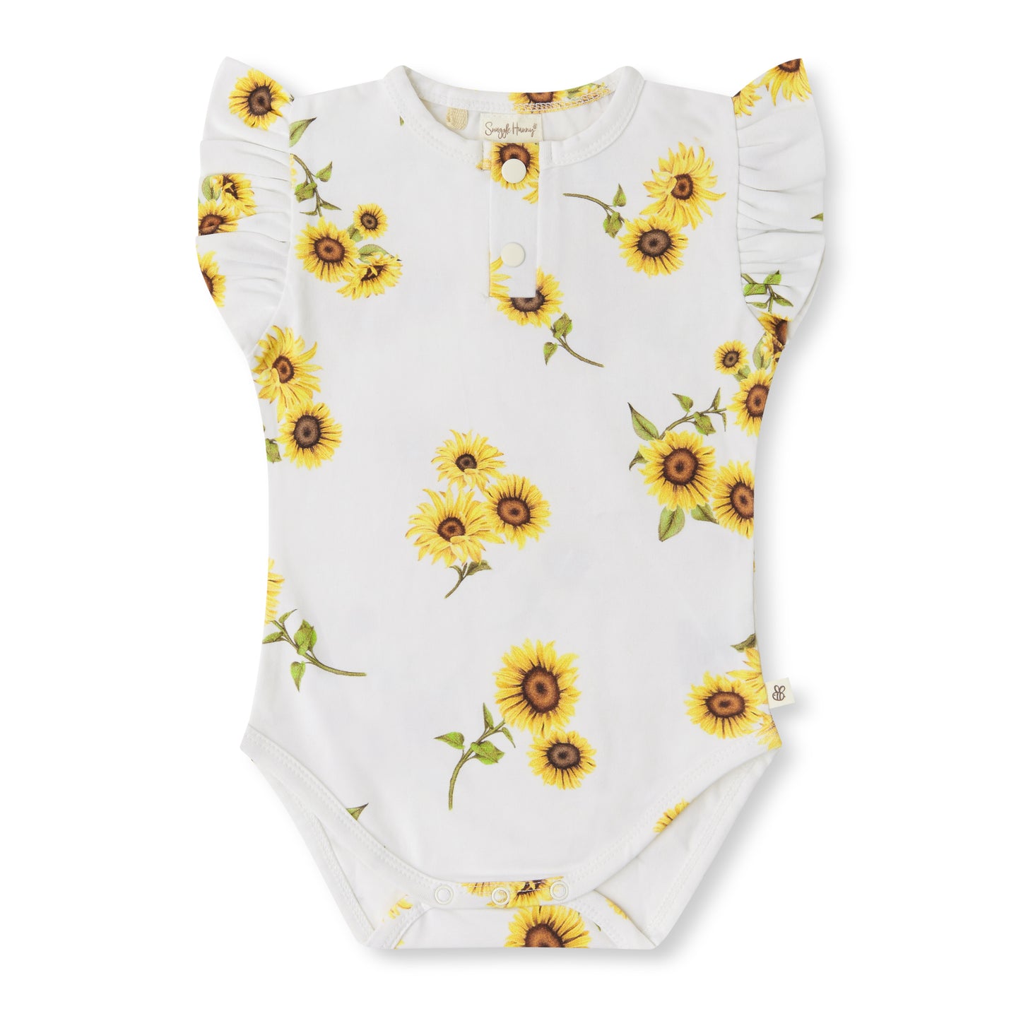 SNUGGLE HUNNY SUNFLOWER SHORT SLEEVE ORGANIC BODYSUIT