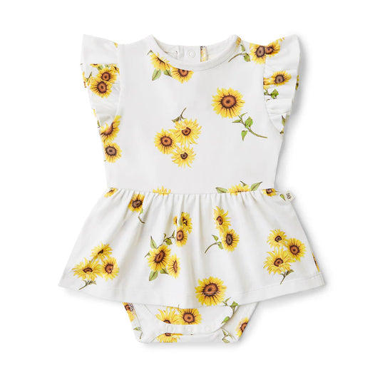 Sunflower - Snuggle Hunny Organic Cotton Short Sleeve Dress