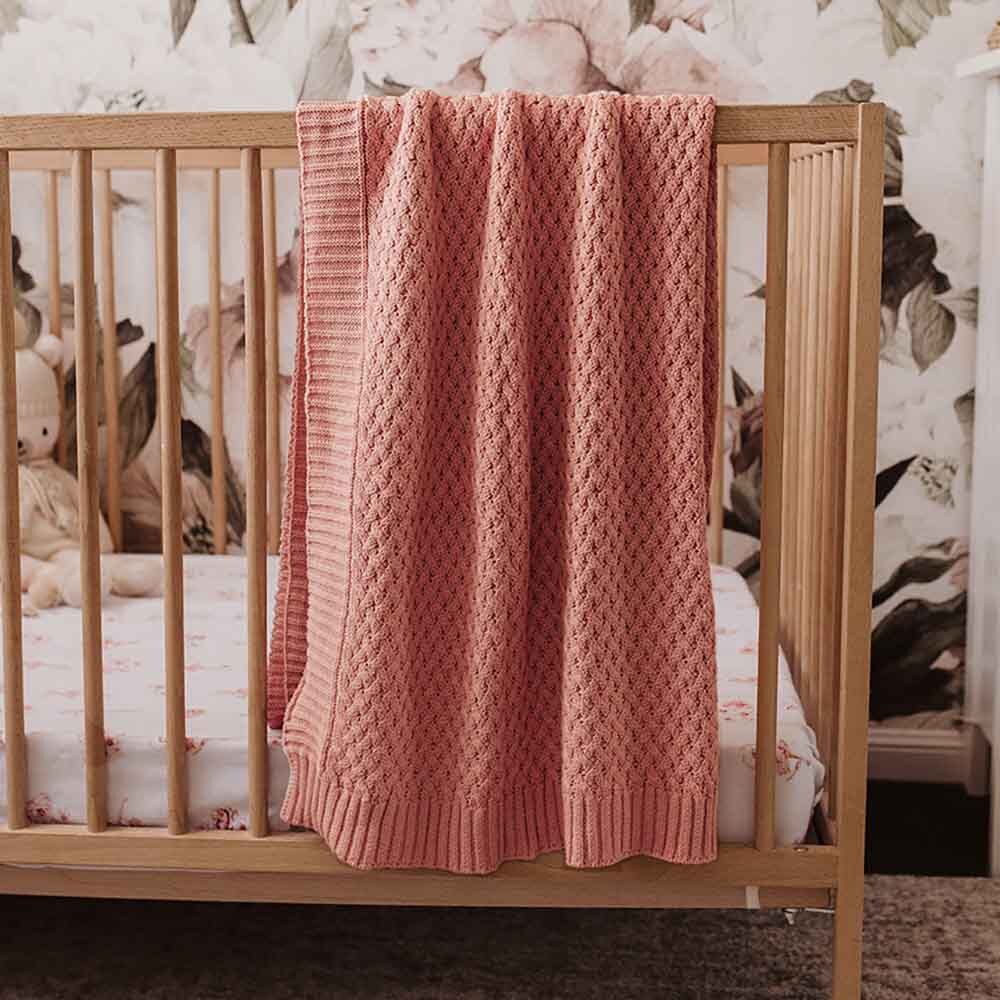 Diamond Knit Cotton Blanket by Snuggle Hunny Kids