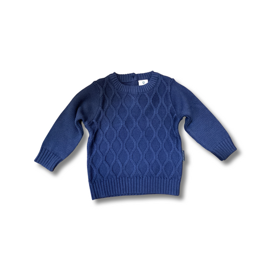 Navy Textured Sweater