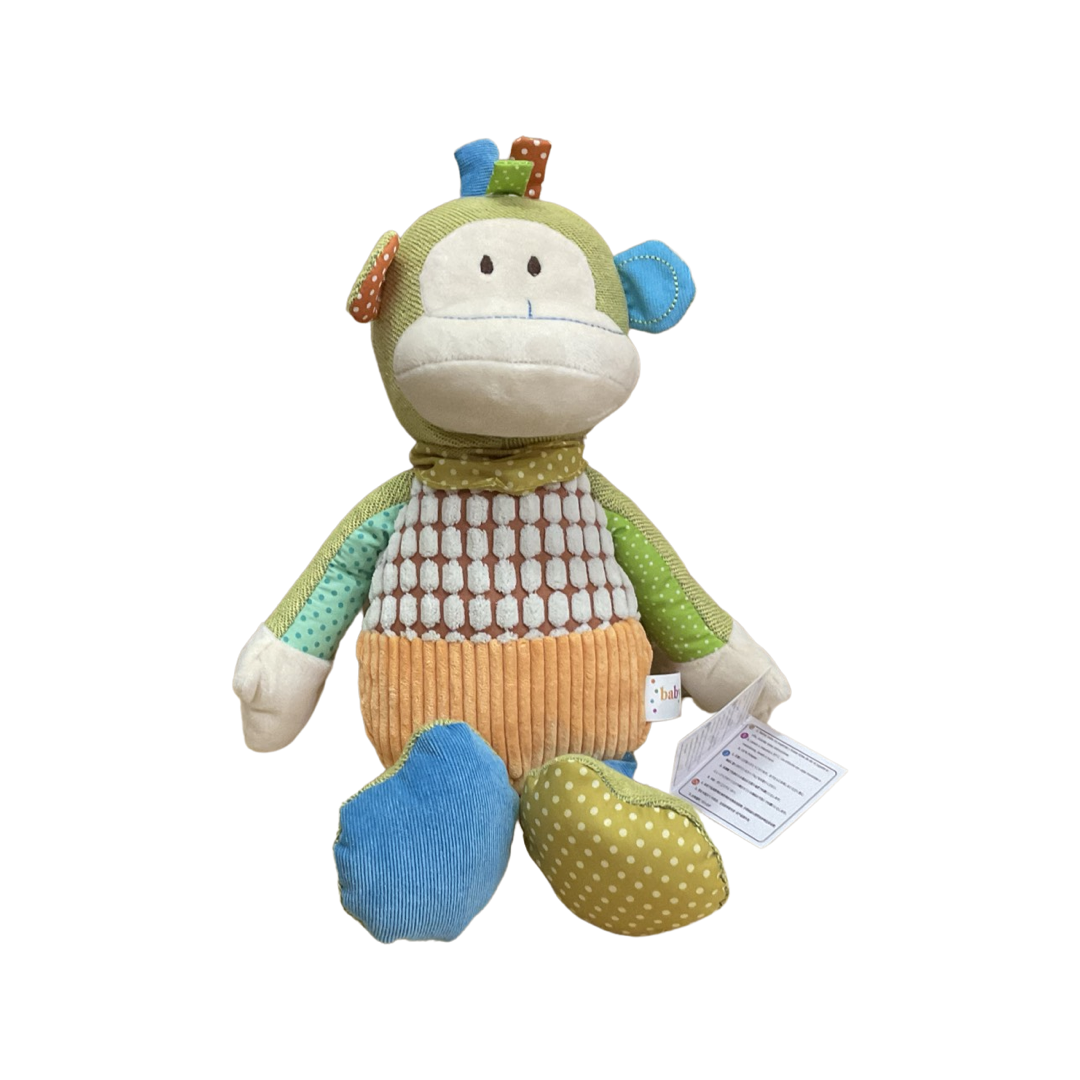 Cotton Monkey Rattle Toy Baby Boo