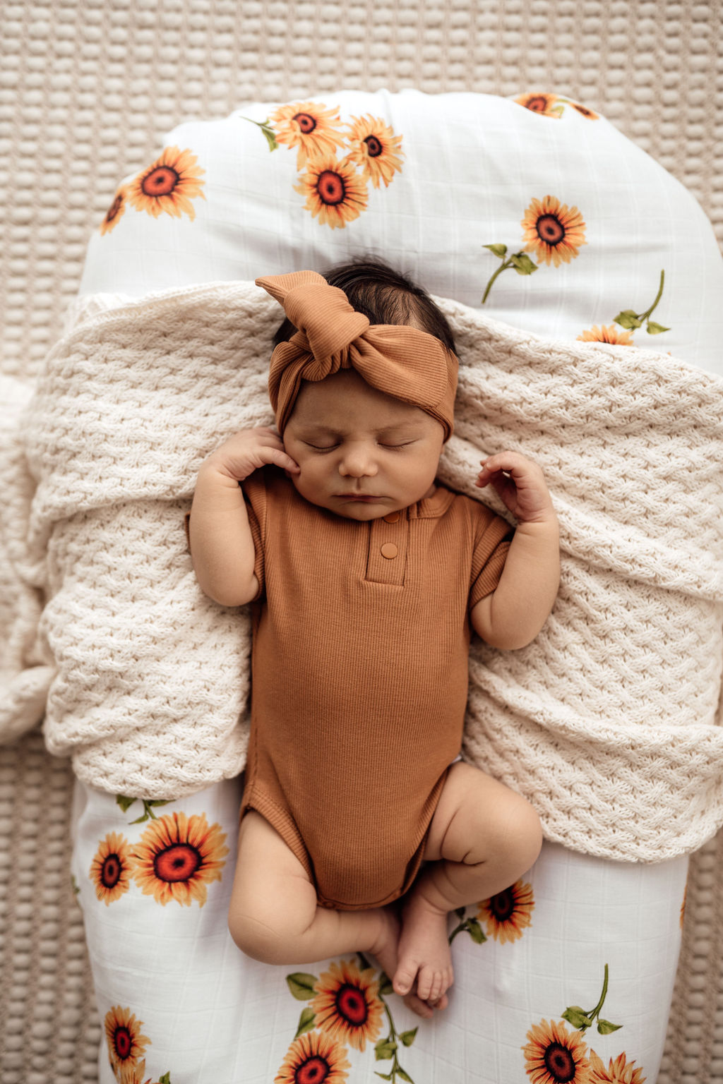 Snuggle Hunny Kids Organic Cotton Short Sleeve Body Suit - Chestnut