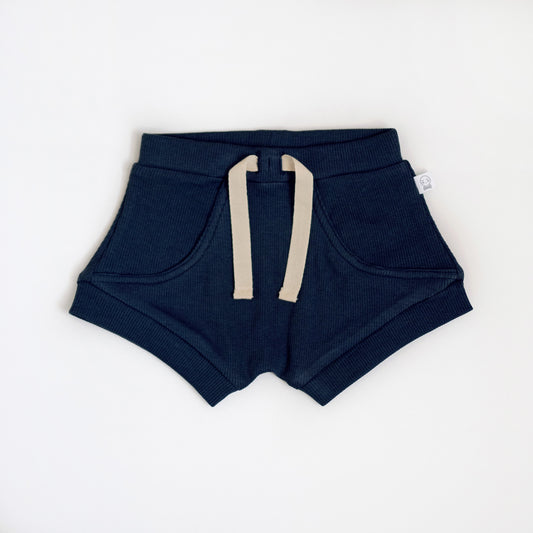 Snuggle Hunny Kids Organic Cotton Shorts - Navy