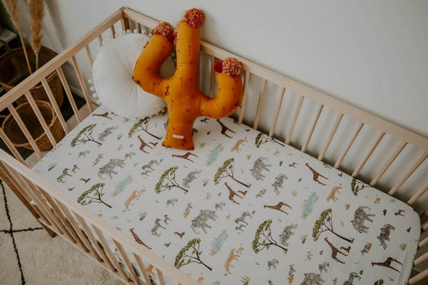 SAFARI - SNUGGLE HUNNY KIDS FITTED COT SHEET